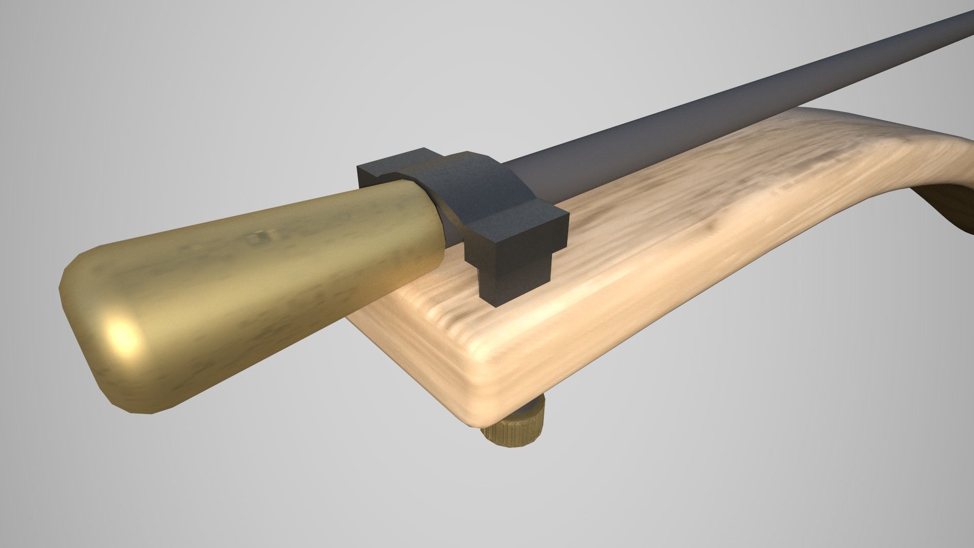 Hunting Bow Low-poly 3D model_7