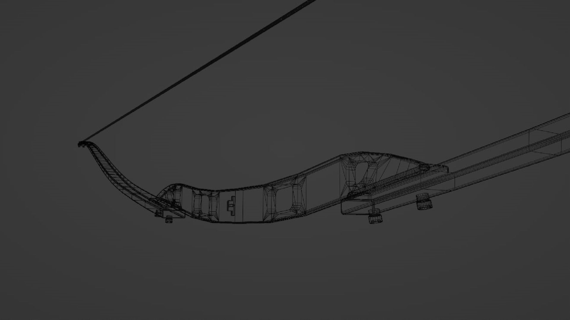 Hunting Bow Low-poly 3D model_15