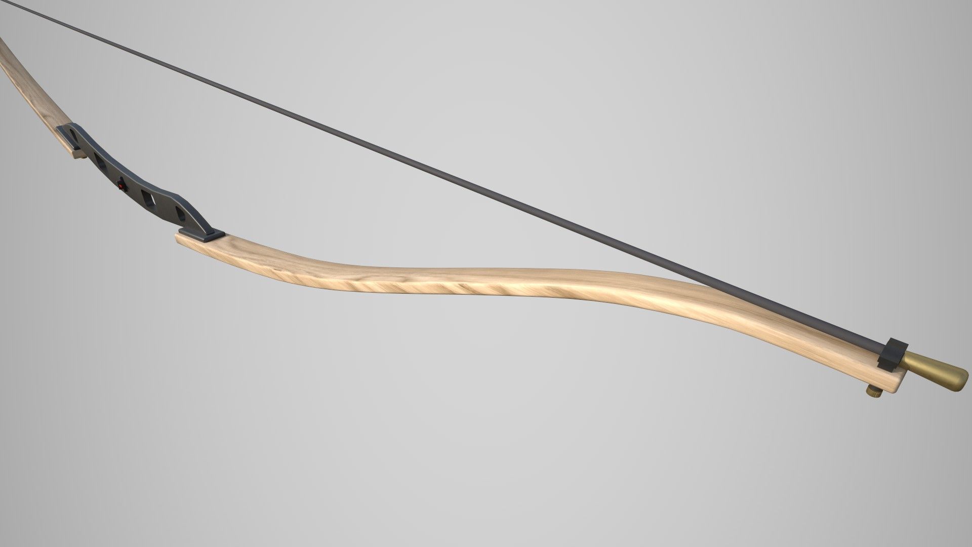Hunting Bow Low-poly 3D model_2