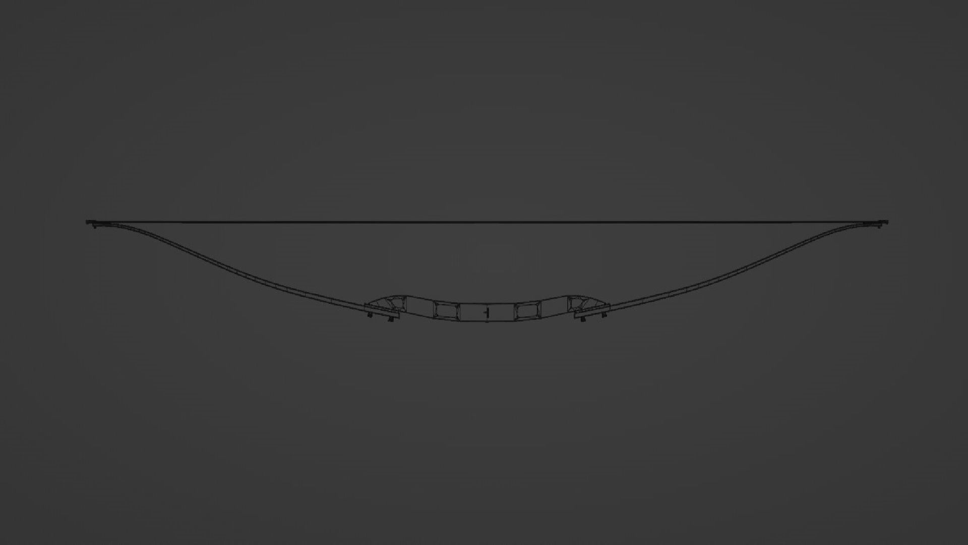 Hunting Bow Low-poly 3D model_12