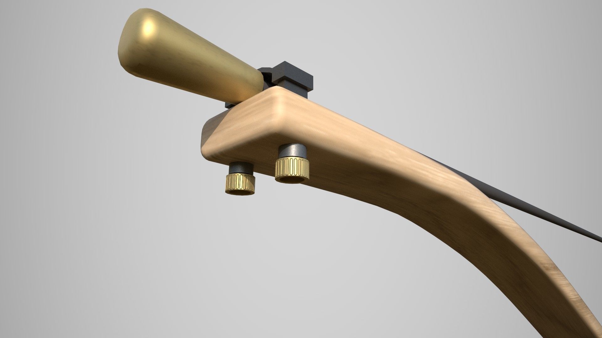 Hunting Bow Low-poly 3D model_6