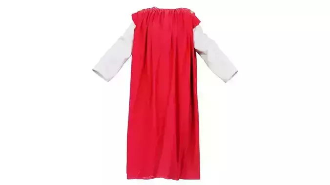 Big Cape Dress Low-poly 3D model