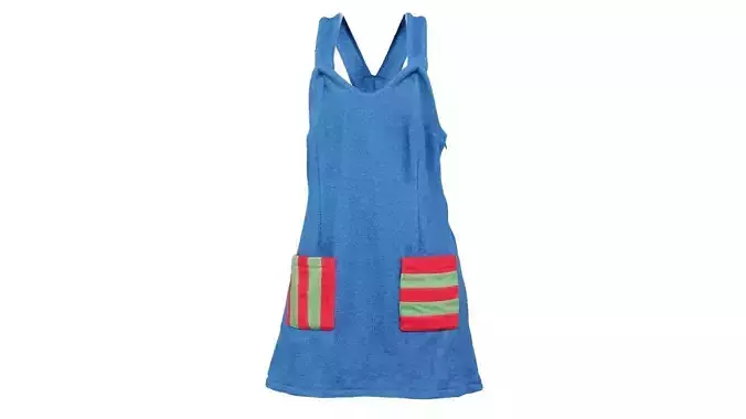 Cute Blue Felt Dress