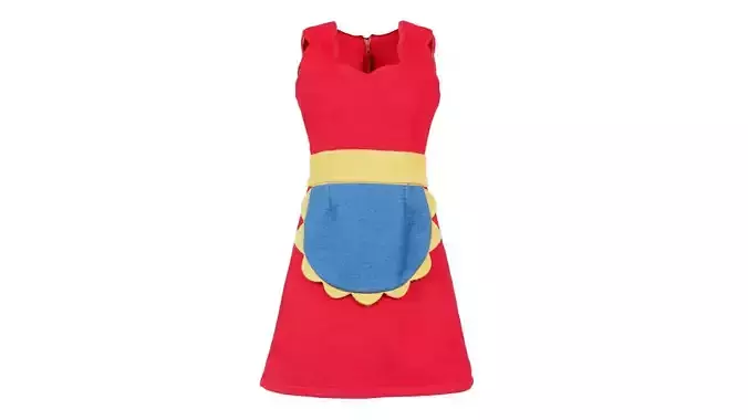 Cute Red Felt Dress