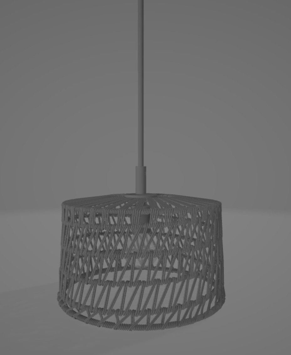 Lamp pendant lights Low-poly 3D model_1