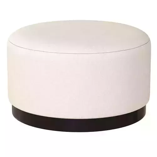 Lara Large Ivory Boucle Pouffe