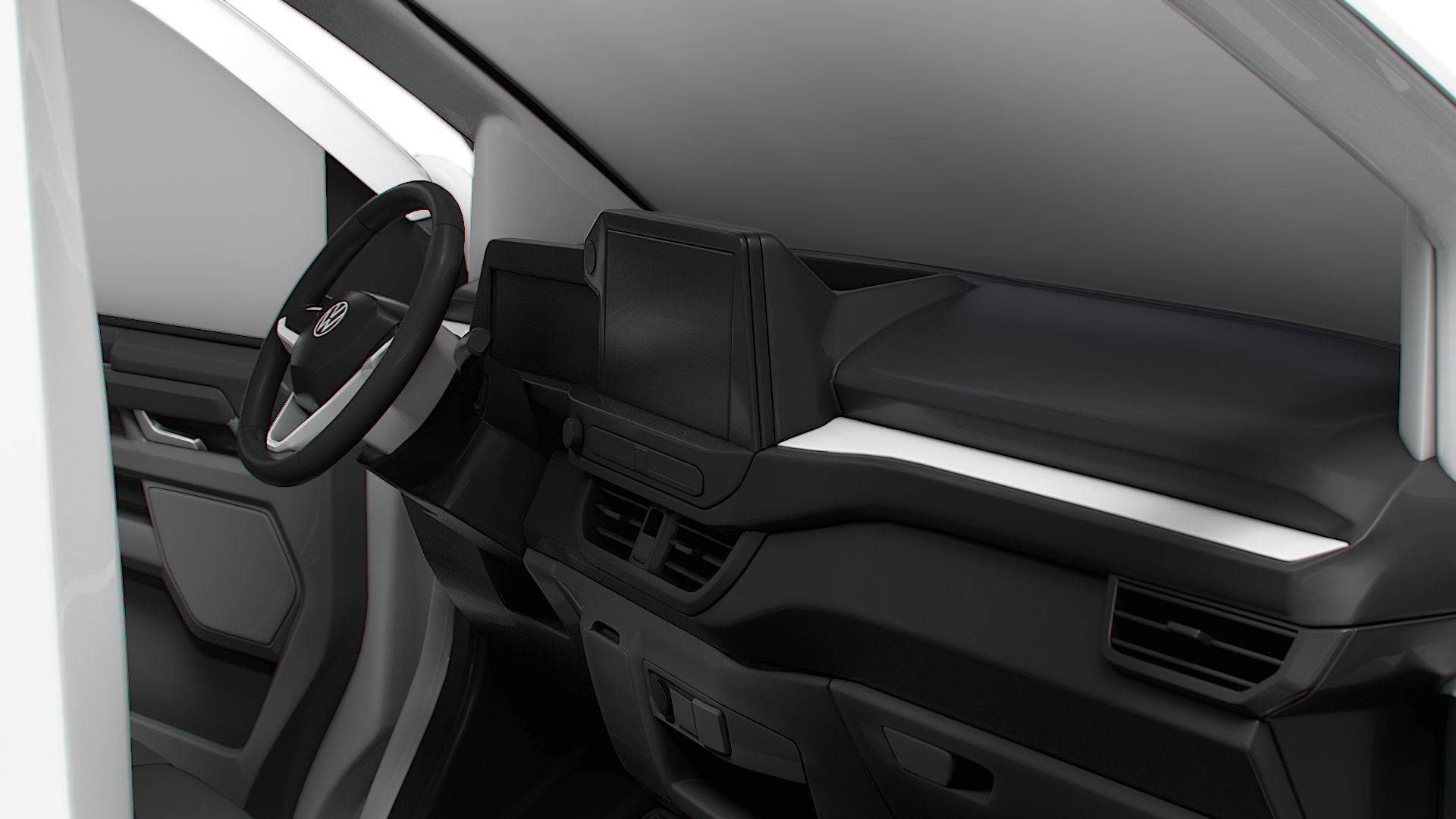 VW Transporter Van L1H1 2SD HQ Interior 2025 3D model_9