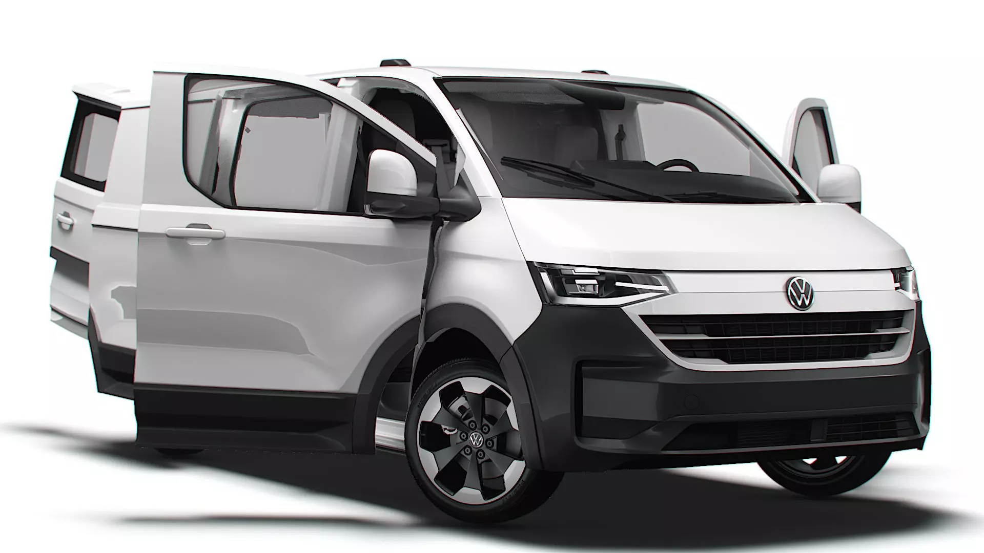 VW Transporter Van L1H1 2SD HQ Interior 2025 3D model_0