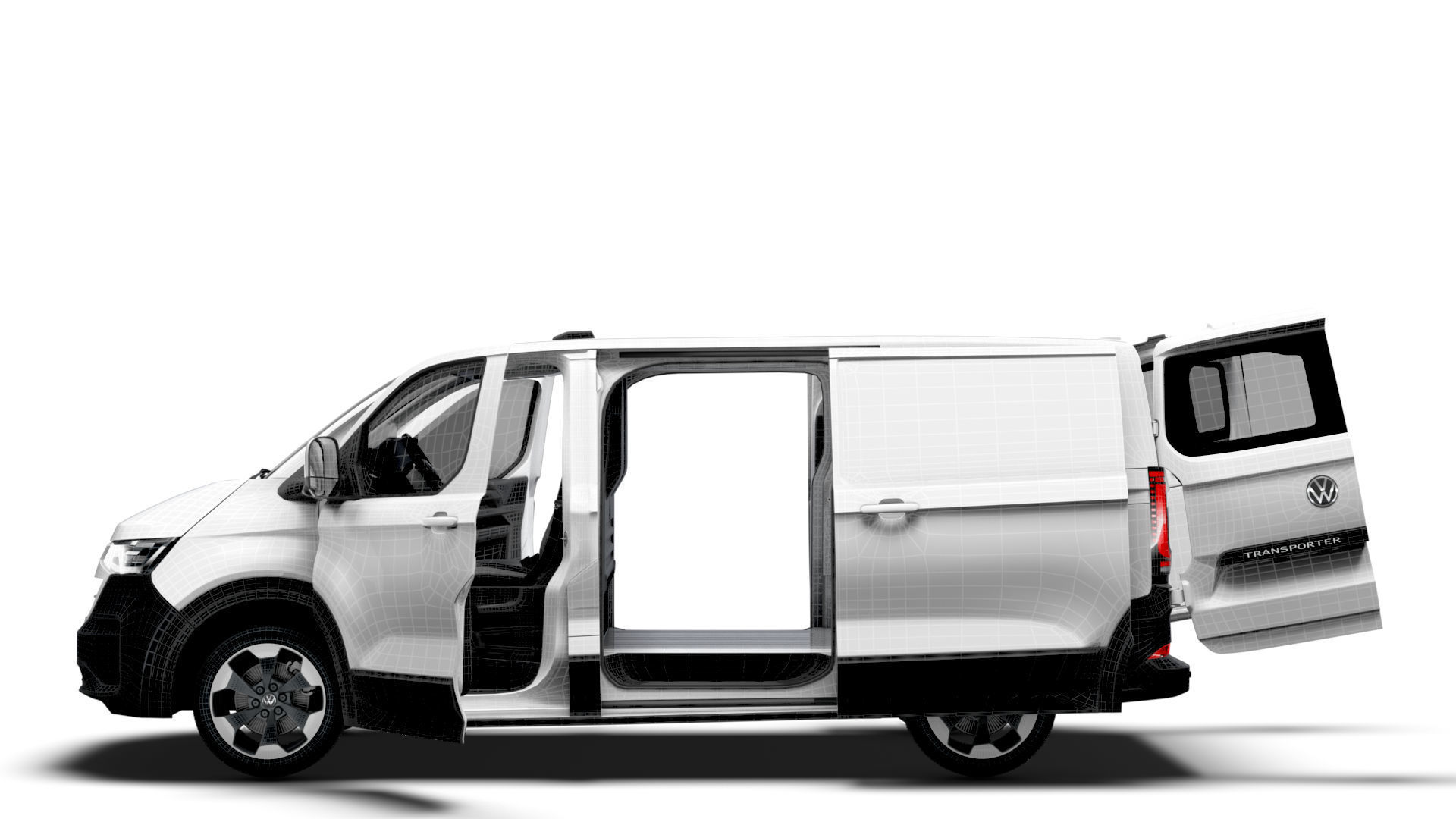 VW Transporter Van L1H1 2SD HQ Interior 2025 3D model_17