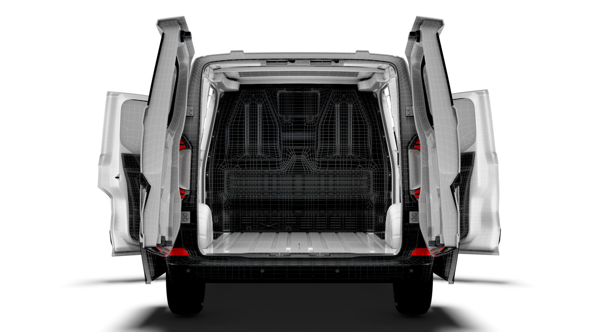 VW Transporter Van L1H1 2SD HQ Interior 2025 3D model_21