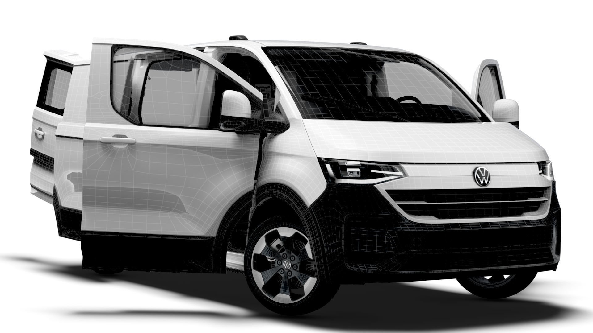 VW Transporter Van L1H1 2SD HQ Interior 2025 3D model_13
