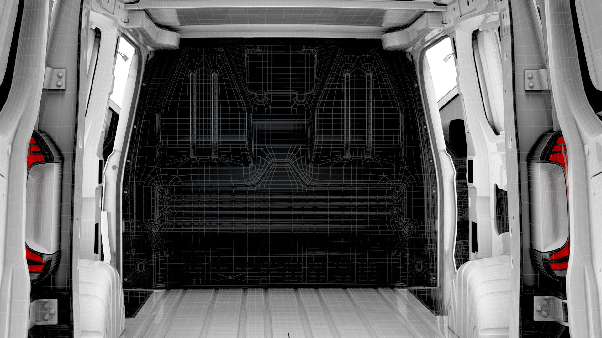 VW Transporter Van L1H1 2SD HQ Interior 2025 3D model_24