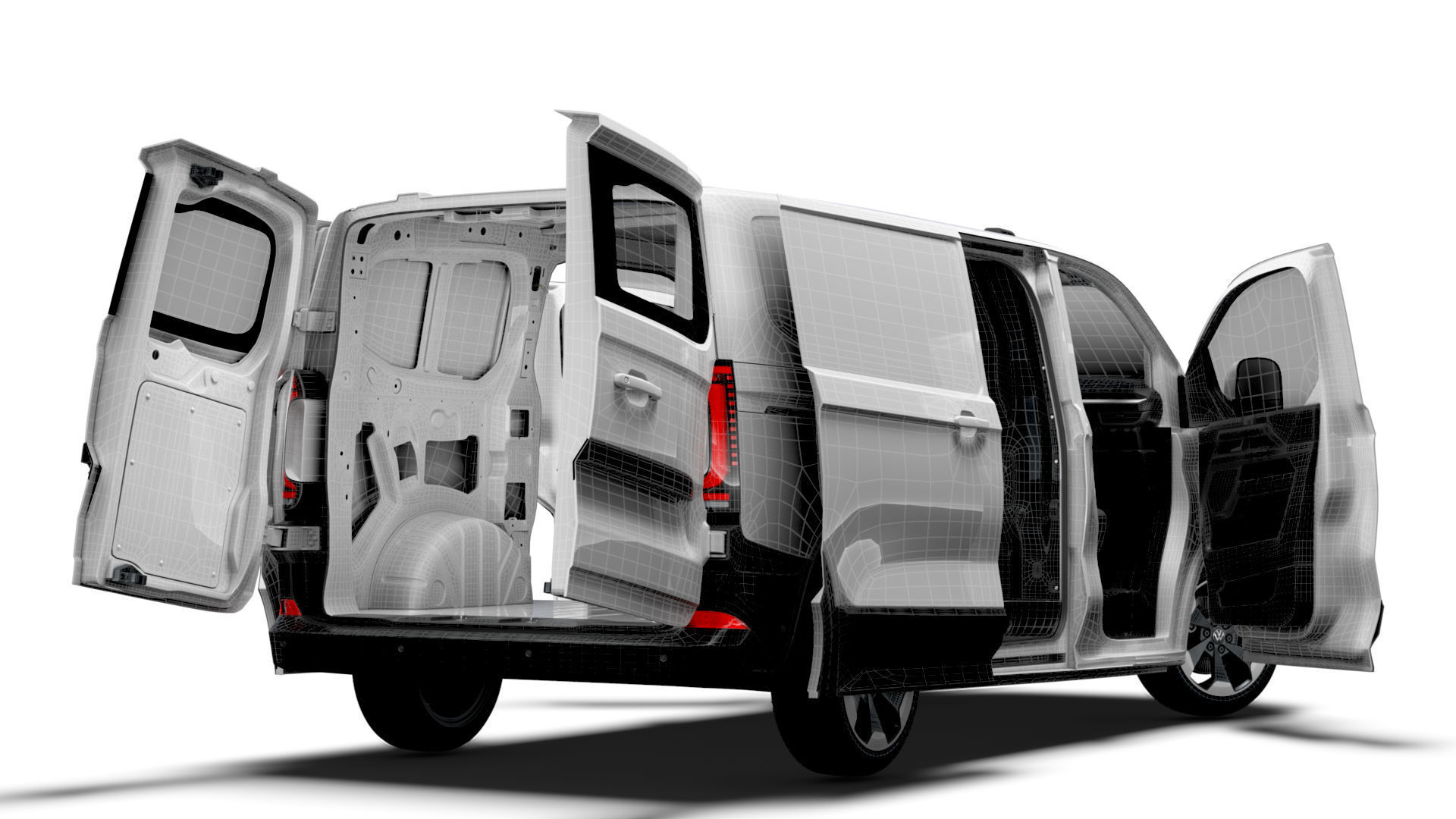 VW Transporter Van L1H1 2SD HQ Interior 2025 3D model_18