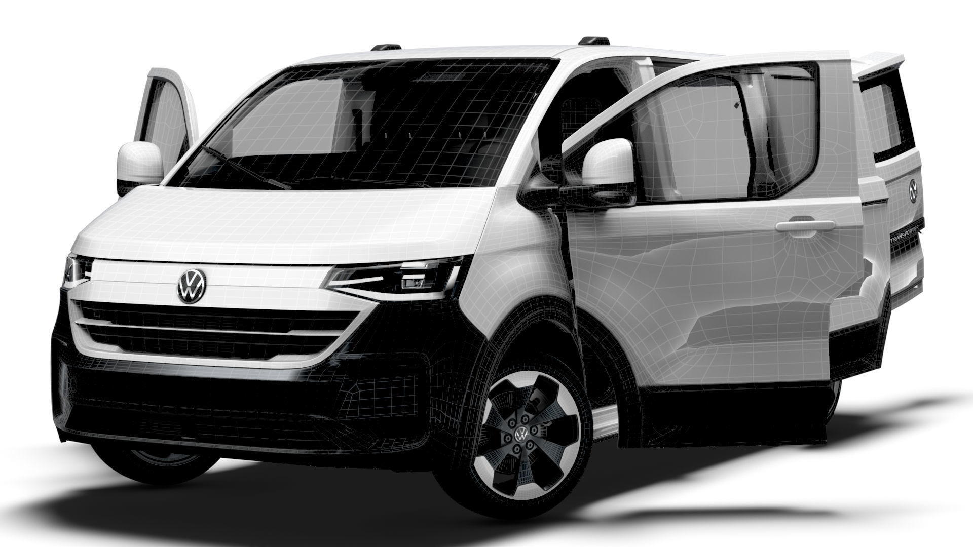 VW Transporter Van L1H1 2SD HQ Interior 2025 3D model_19