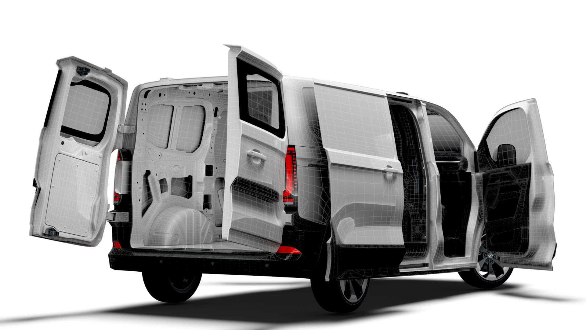 VW Transporter Van L1H1 HQ Interior 2025 3D model_20
