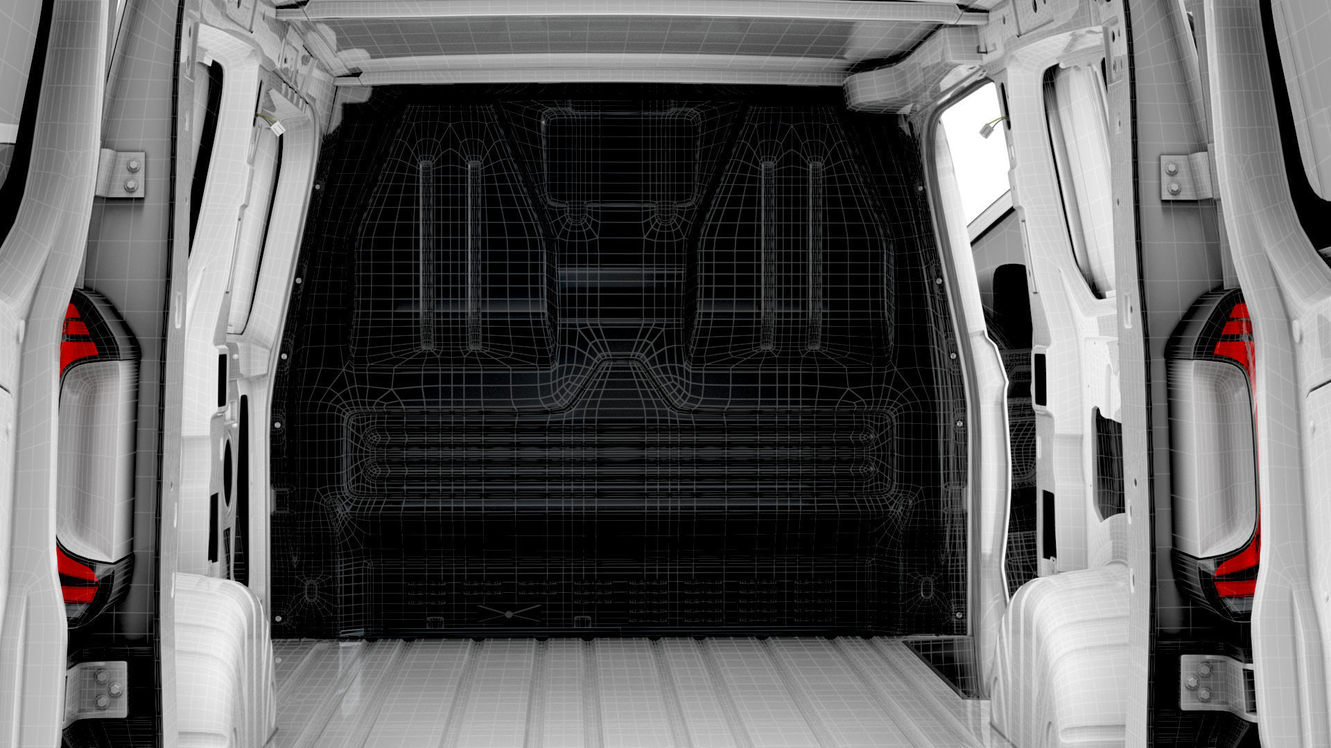 VW Transporter Van L1H1 HQ Interior 2025 3D model_28