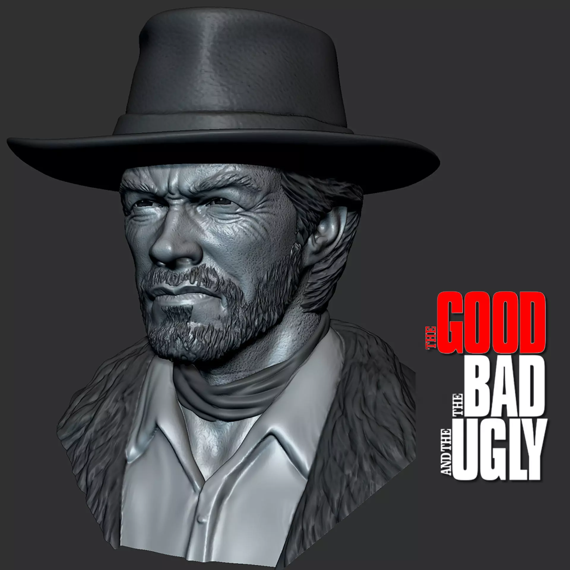THE GOOD CLINT EASTWOOD 3D print model_0