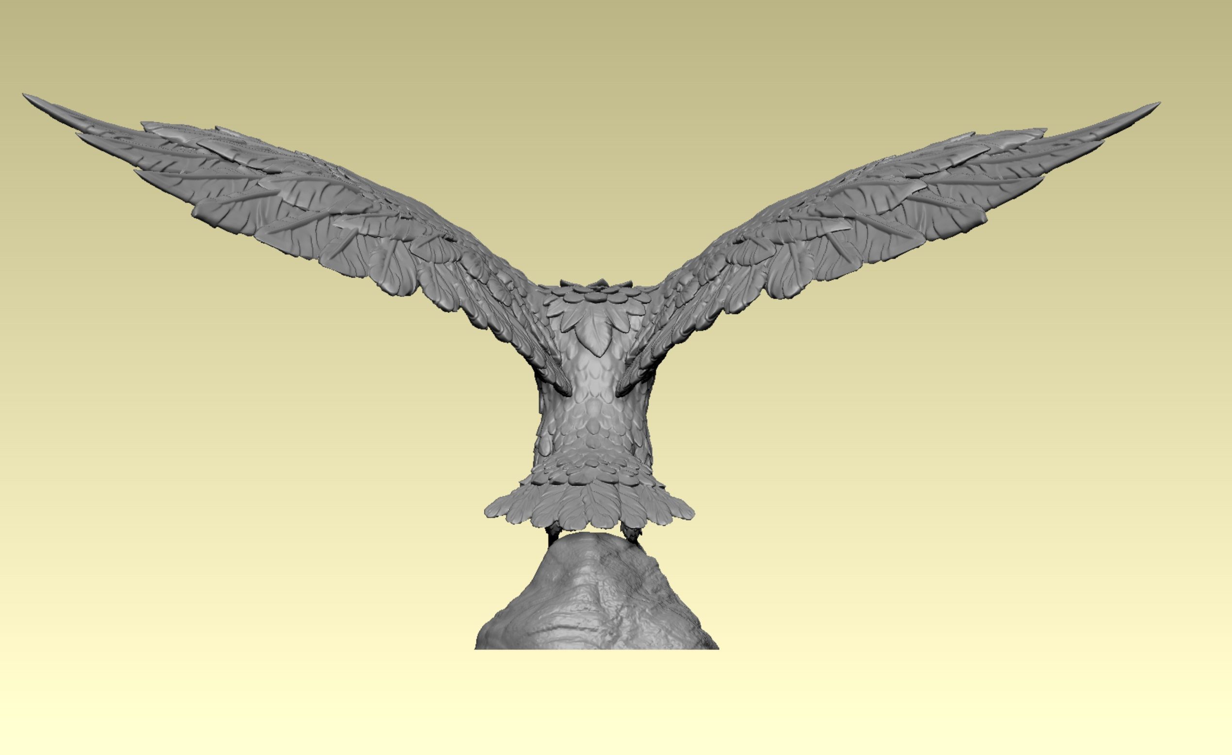Crow miniature 3D  3D print model_3