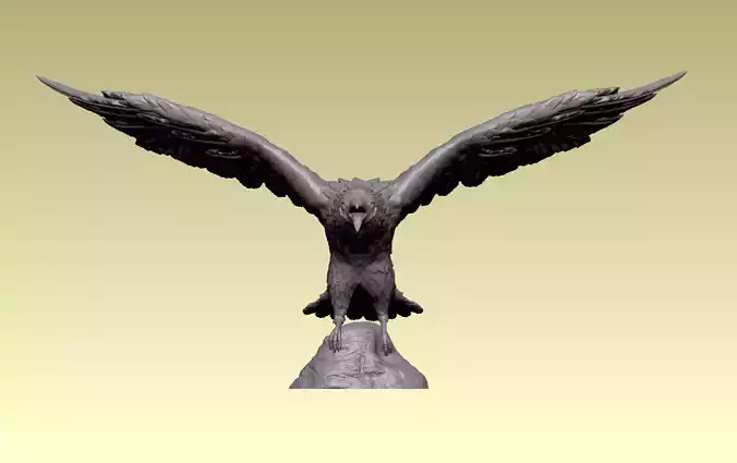 Crow miniature 3D 