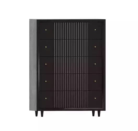 Contemporary 5-Drawer Chest 3D model