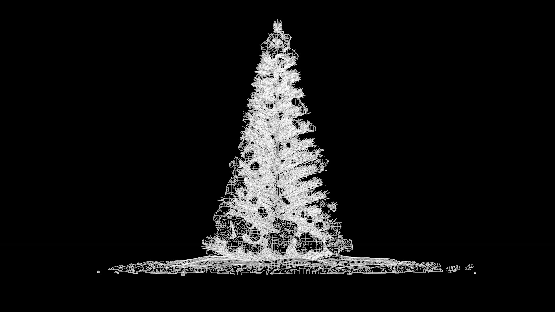 Pine Tree in The Snow 3D model_1