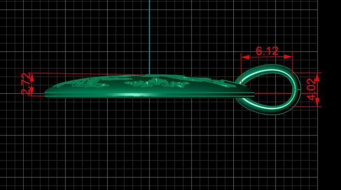 Pendant Christmas deer 3D print model_5