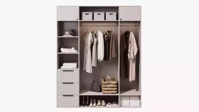 Wardrobe with womens clothes