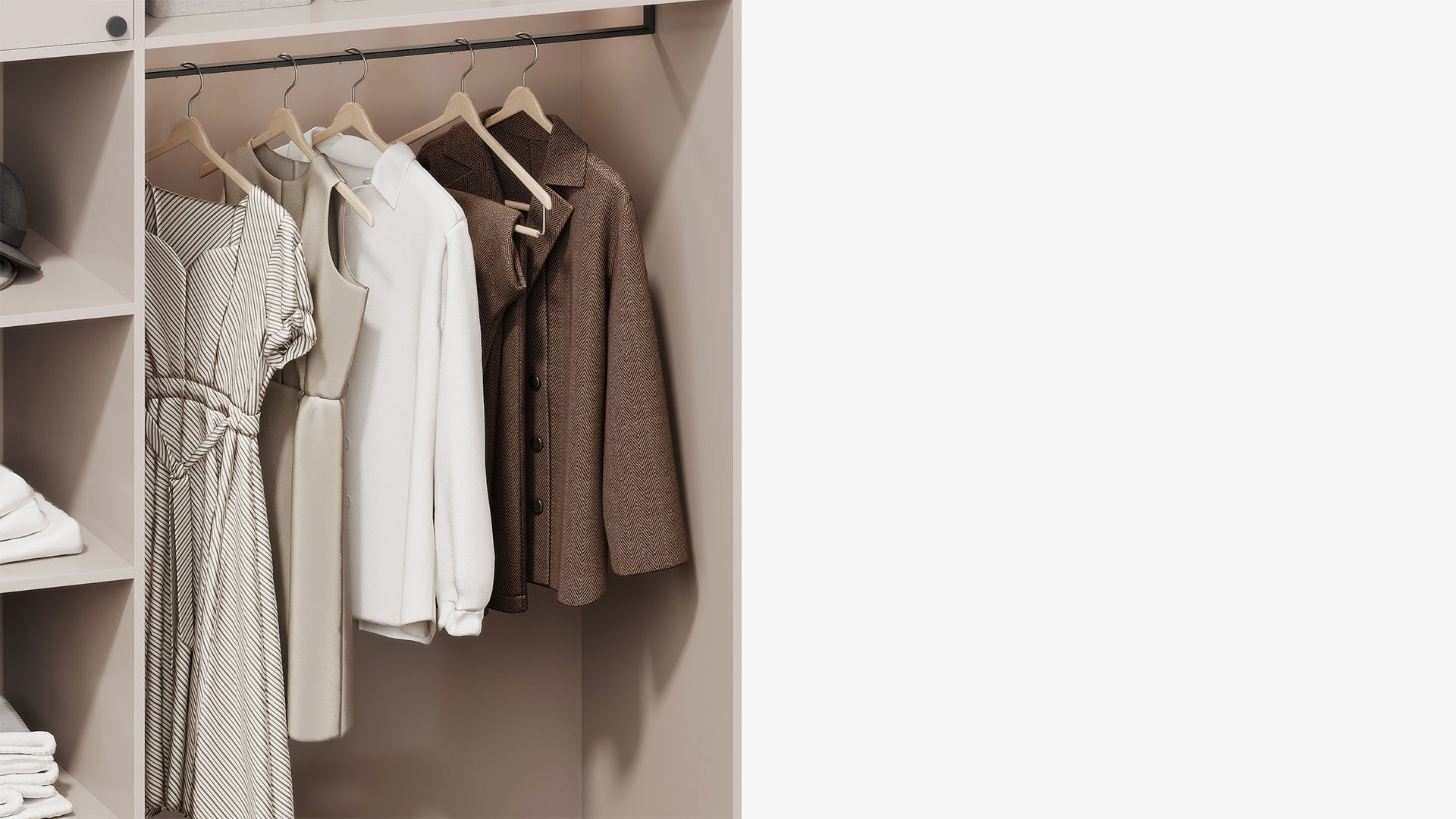 Wardrobe with womens clothes 3D model_4