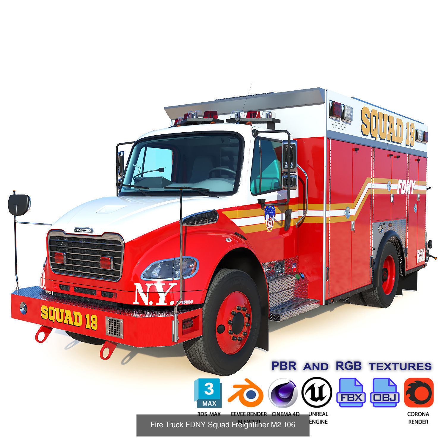 FDNY emergency trucks 3D Model Collection_17