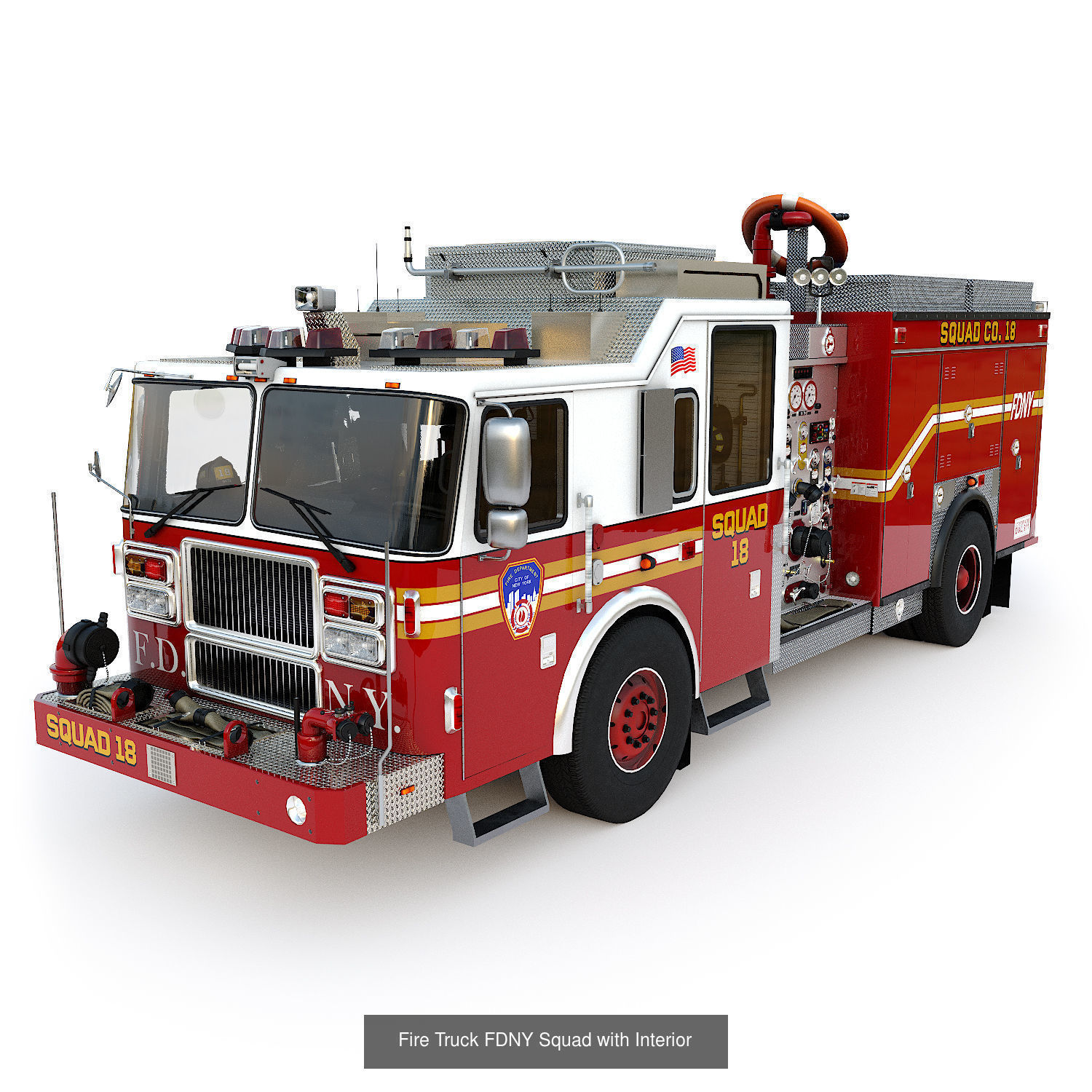 FDNY emergency trucks 3D Model Collection_11