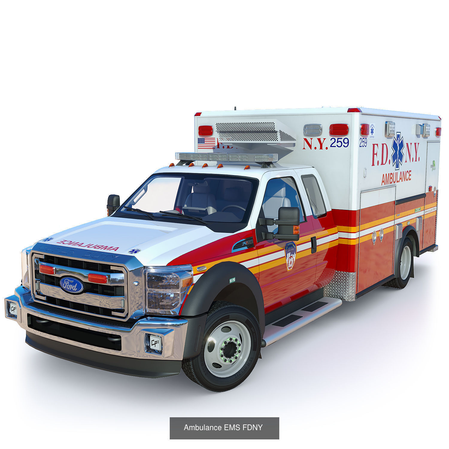 FDNY emergency trucks 3D Model Collection_18