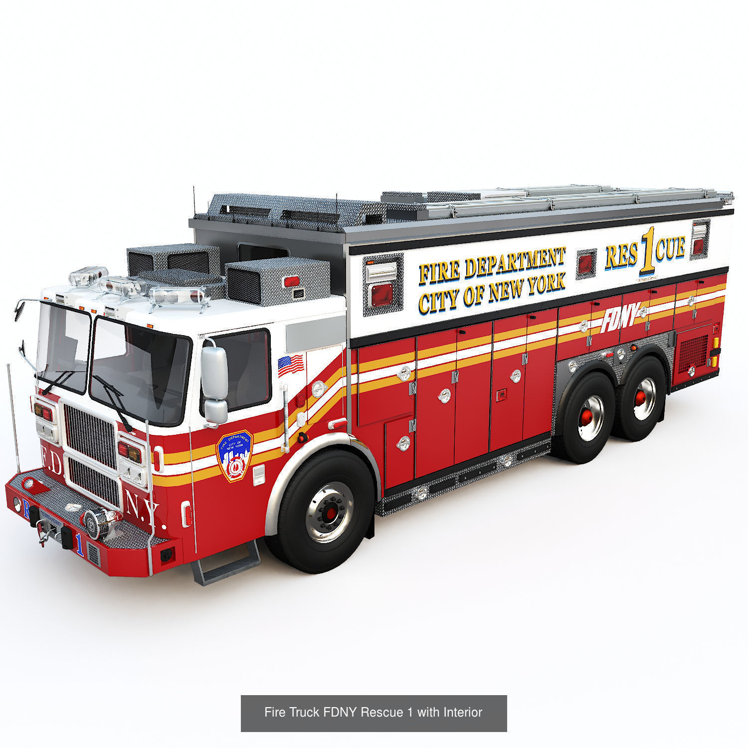 FDNY emergency trucks 3D Model Collection_14