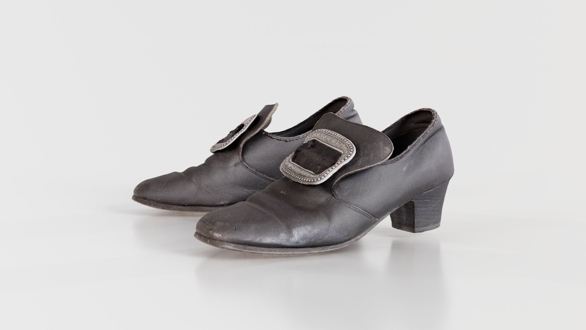 Baroque Shoe Clasp Low-poly 3D model_8