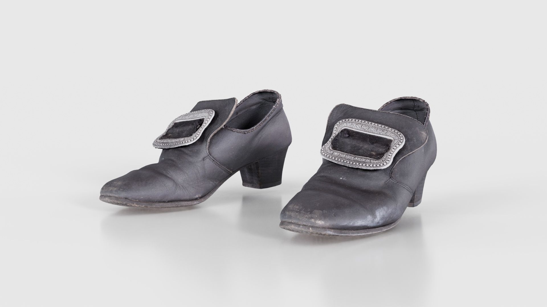 Baroque Shoe Clasp Low-poly 3D model_16