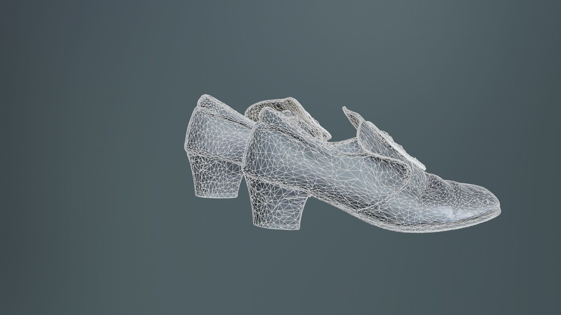 Baroque Shoe Clasp Low-poly 3D model_10