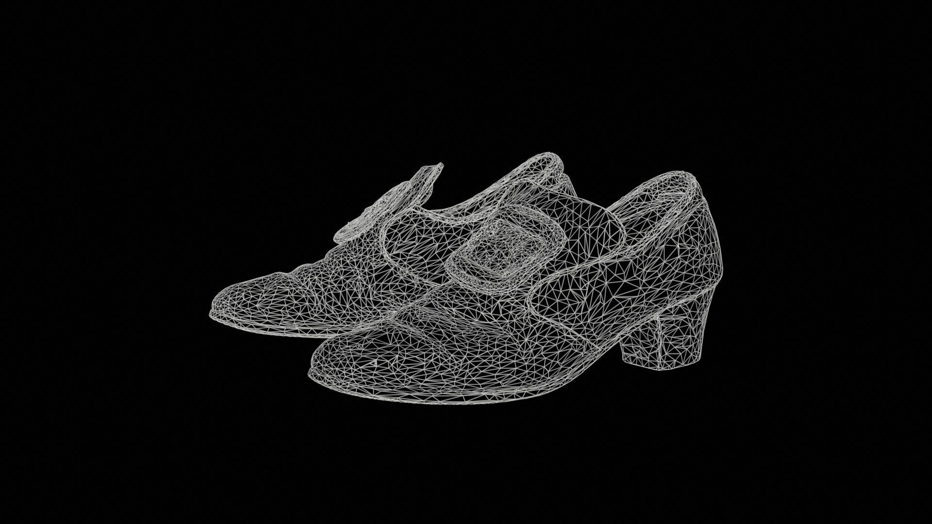Baroque Shoe Clasp Low-poly 3D model_11