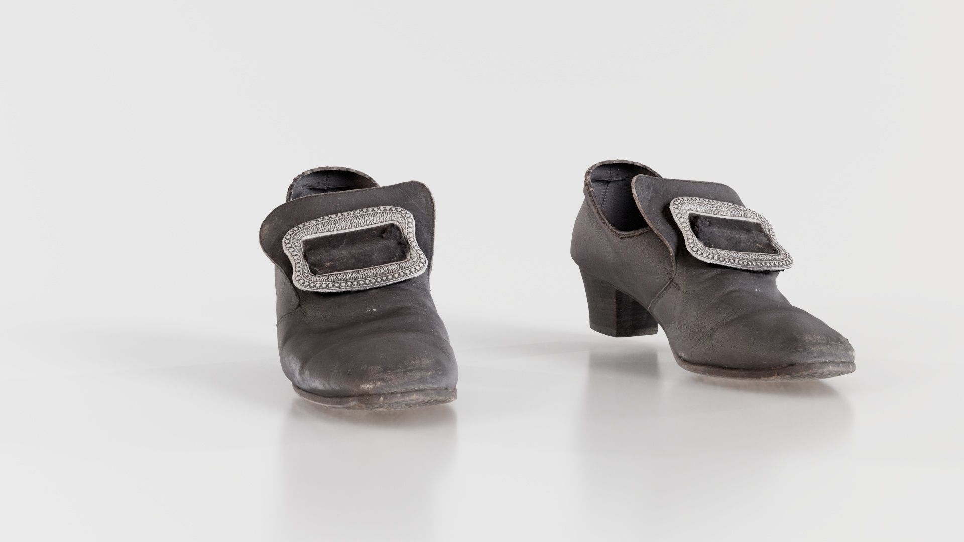 Baroque Shoe Clasp Low-poly 3D model_2