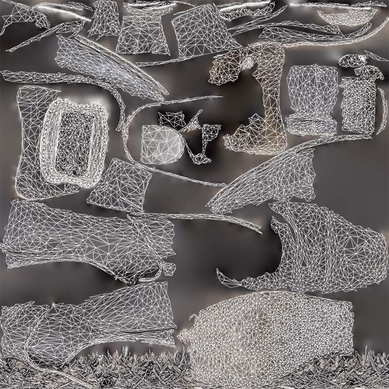 Baroque Shoe Clasp Low-poly 3D model_14