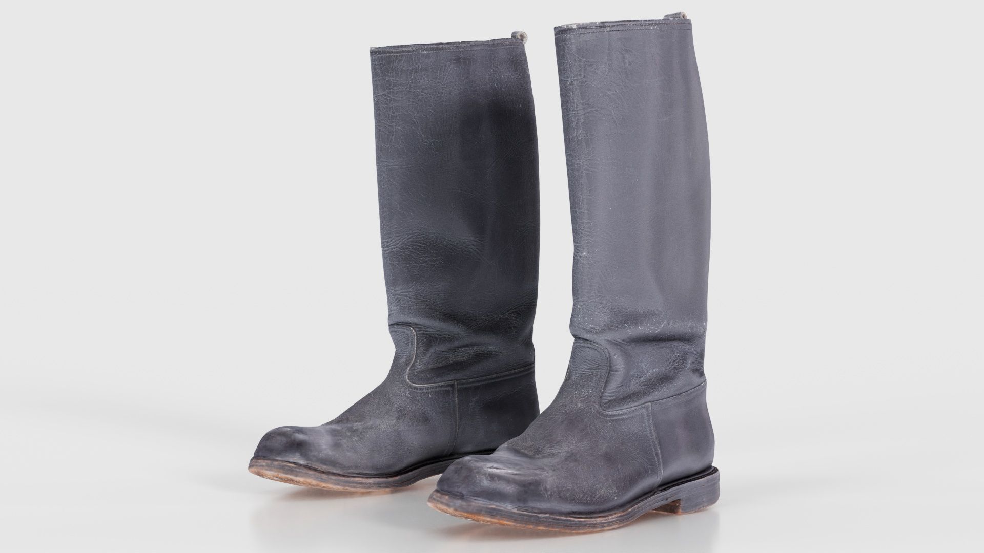 Heavy Leather Boot Low-poly 3D model_15