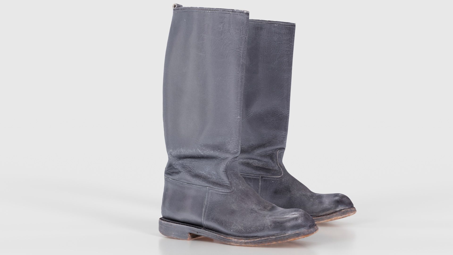 Heavy Leather Boot Low-poly 3D model_19