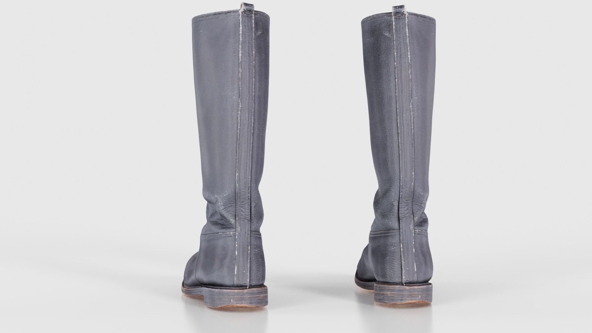 Heavy Leather Boot Low-poly 3D model_23