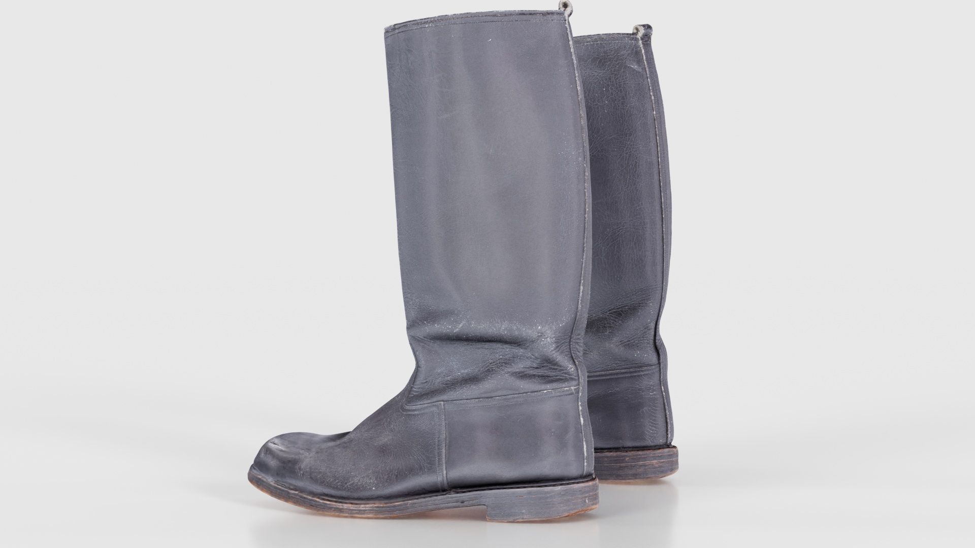 Heavy Leather Boot Low-poly 3D model_25