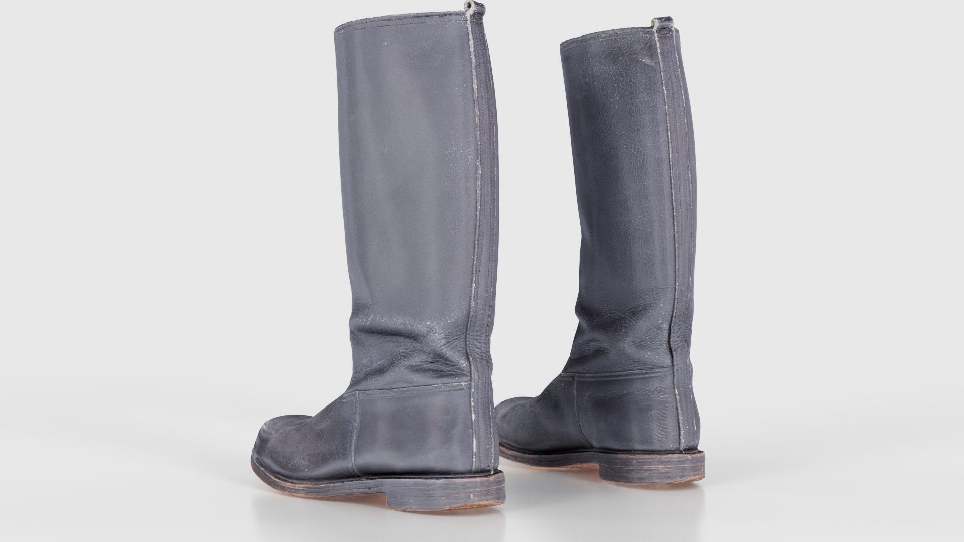 Heavy Leather Boot Low-poly 3D model_24