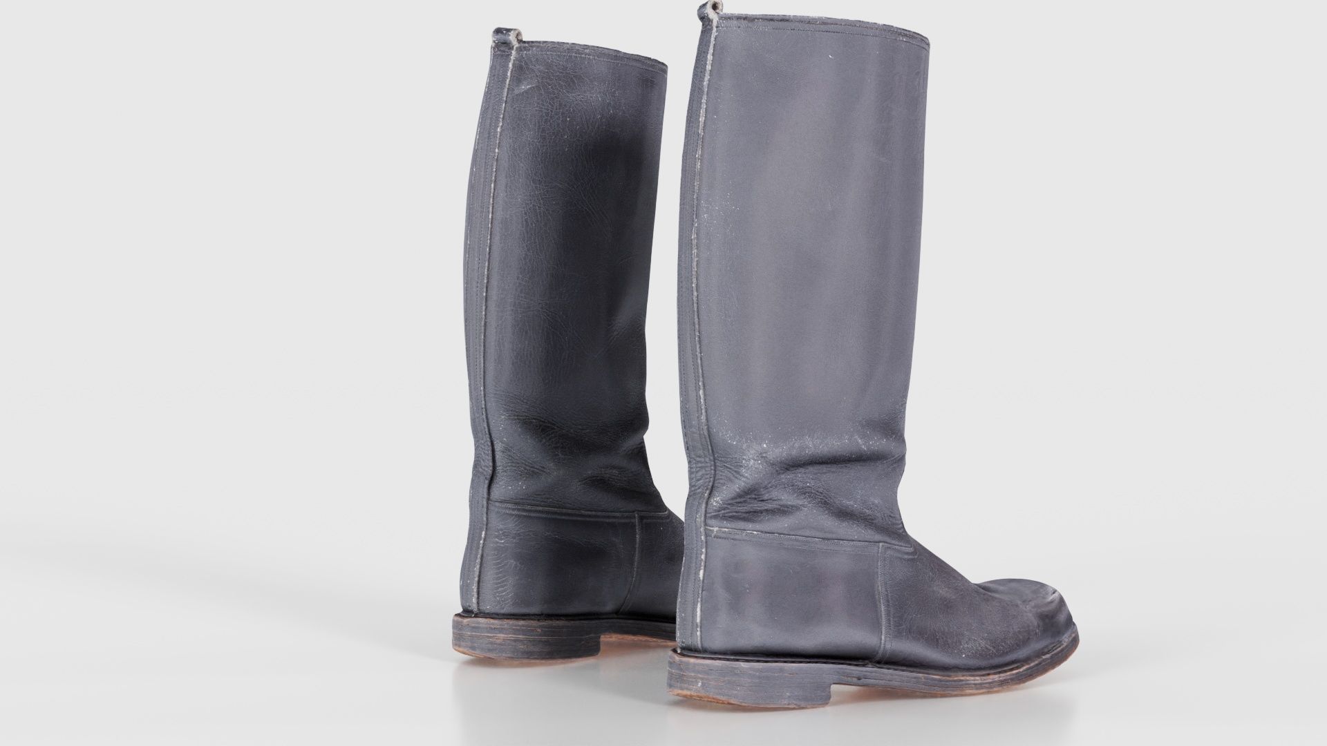 Heavy Leather Boot Low-poly 3D model_21