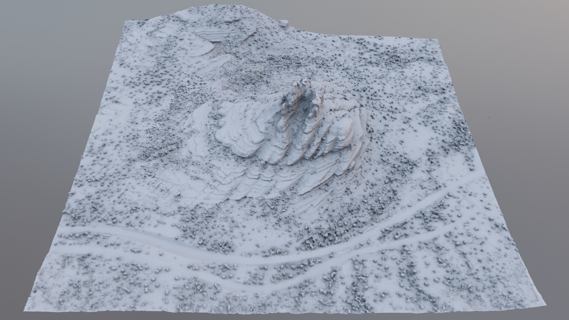Bell Rock Multipurpose 3D Terrain Model 3D model_12