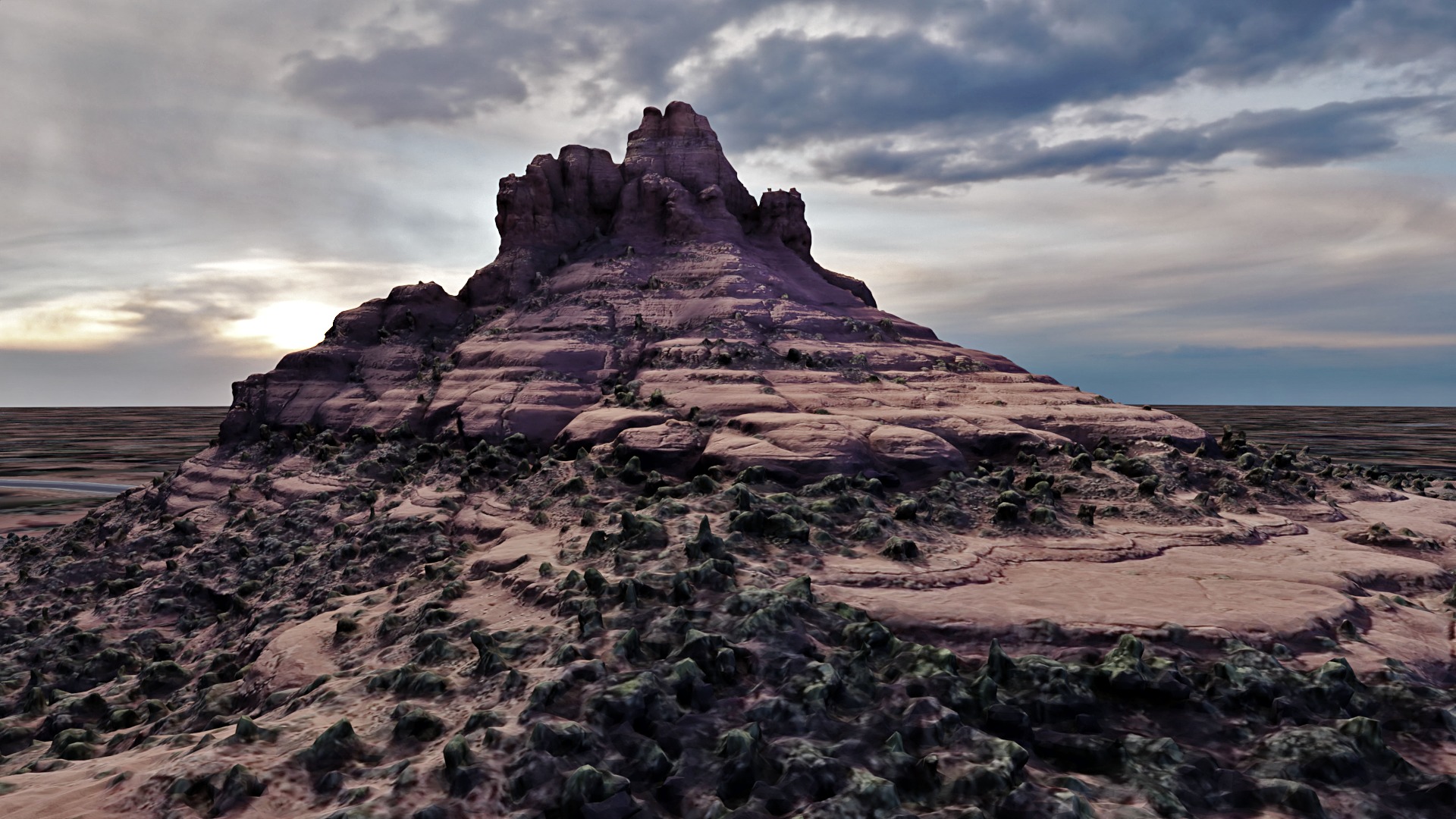 Bell Rock Multipurpose 3D Terrain Model 3D model_3