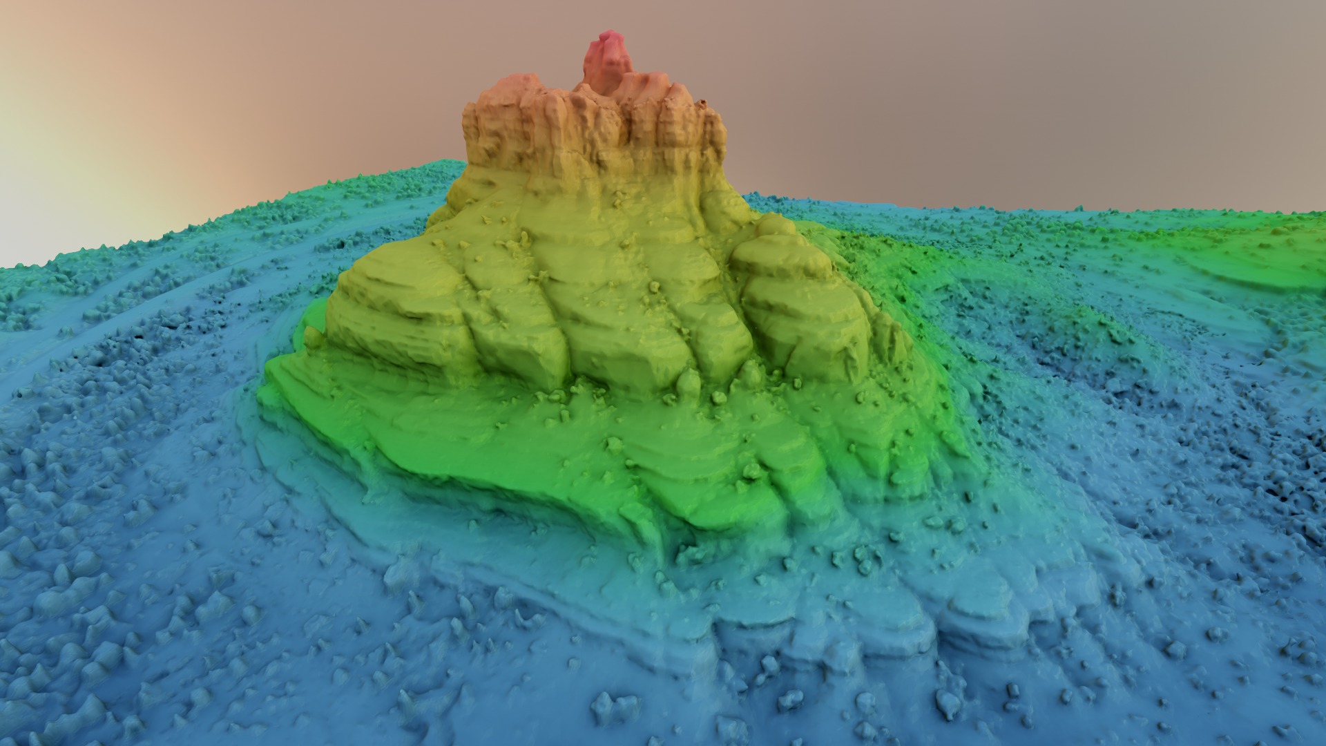 Bell Rock Multipurpose 3D Terrain Model 3D model_35