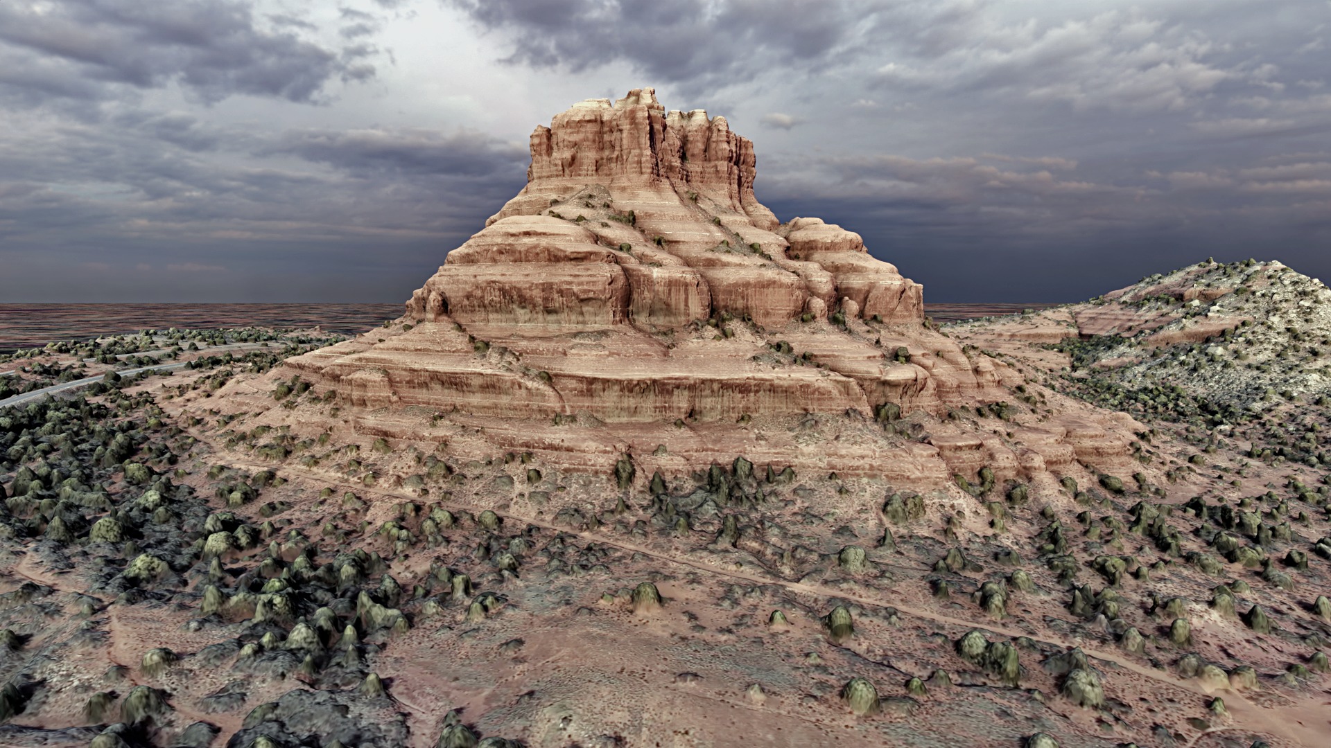 Bell Rock Multipurpose 3D Terrain Model 3D model_9