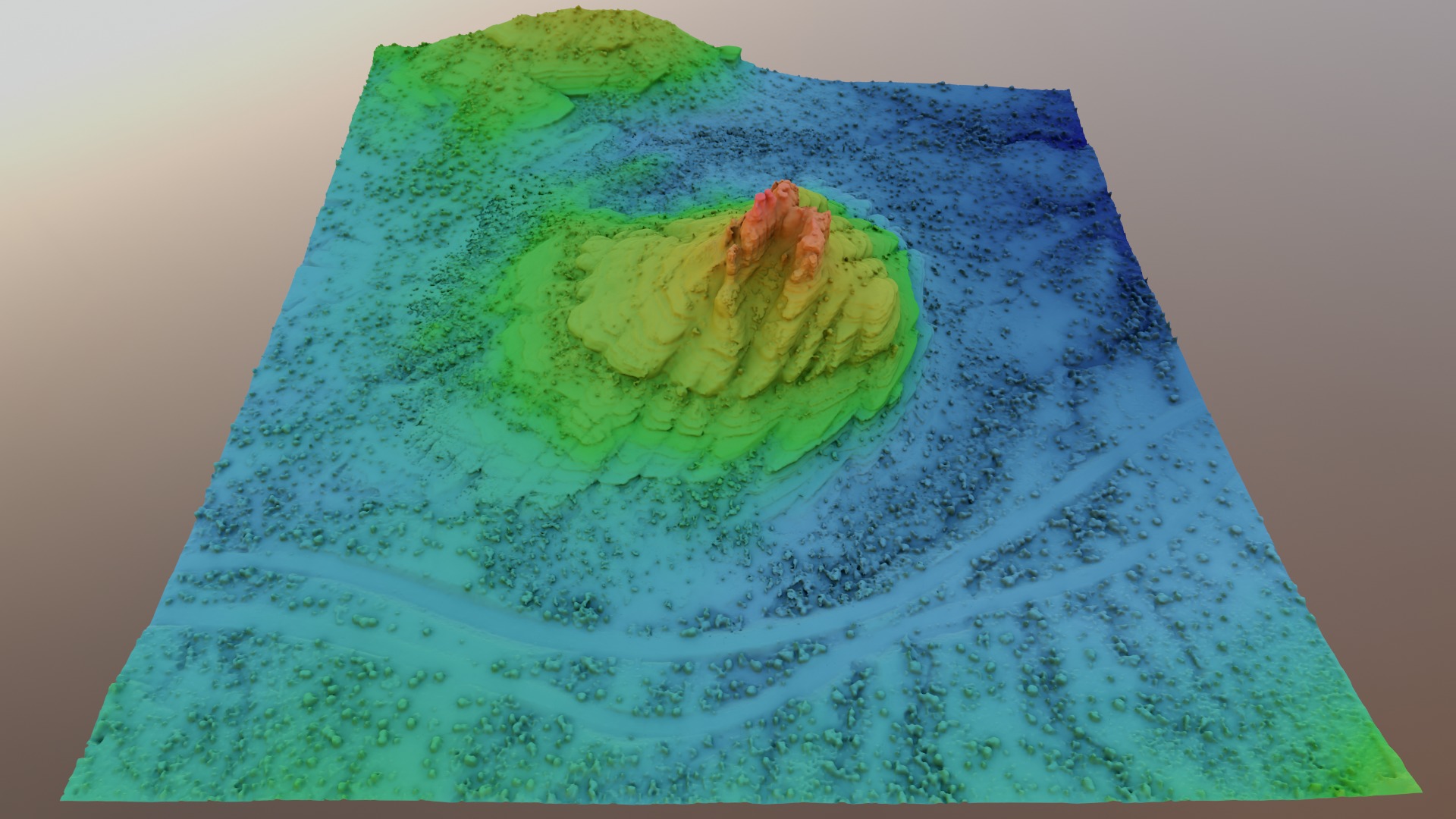 Bell Rock Multipurpose 3D Terrain Model 3D model_34
