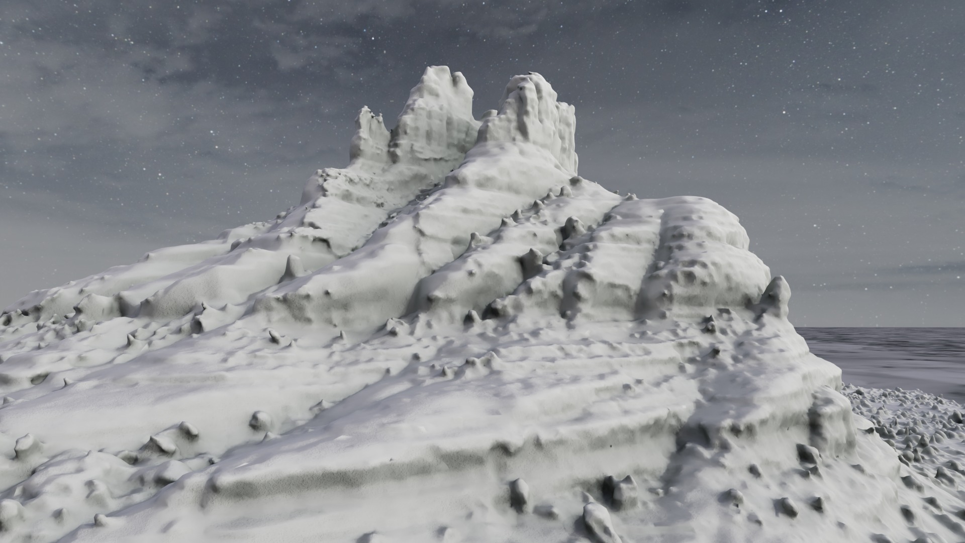 Bell Rock Multipurpose 3D Terrain Model 3D model_1